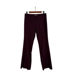 White House Black Market Maroon Boot Cut Flare Trousers Size 2